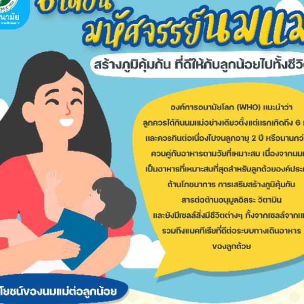 6 เดือน มหัศจรรย์ นมแม่ ..... สร้างภูมิคุ้มกันที่ดีให้กับลูกน้อยไปทั้งชีวิต